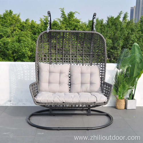 Outdoor Rattan Wicker Furniture Swing Double Hanging Chair